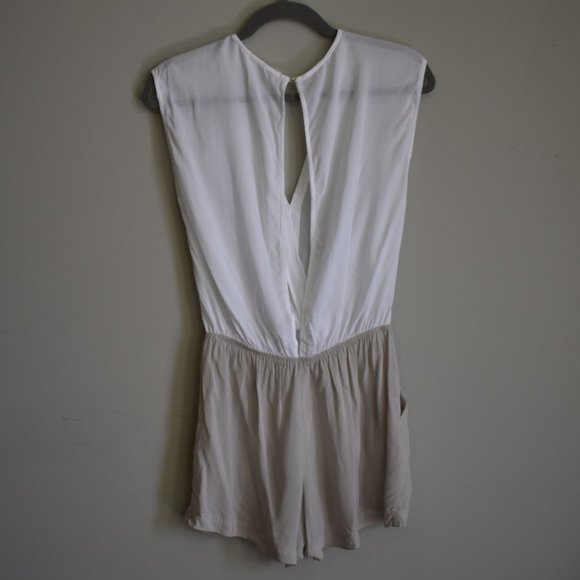 BCBG White and tan Romper size XS - Picture 2 of 5